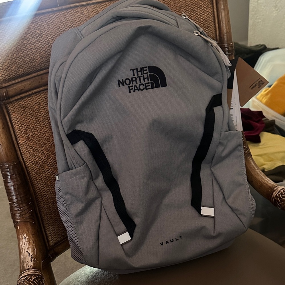 The North Face Vault Backpack in Gray and Black